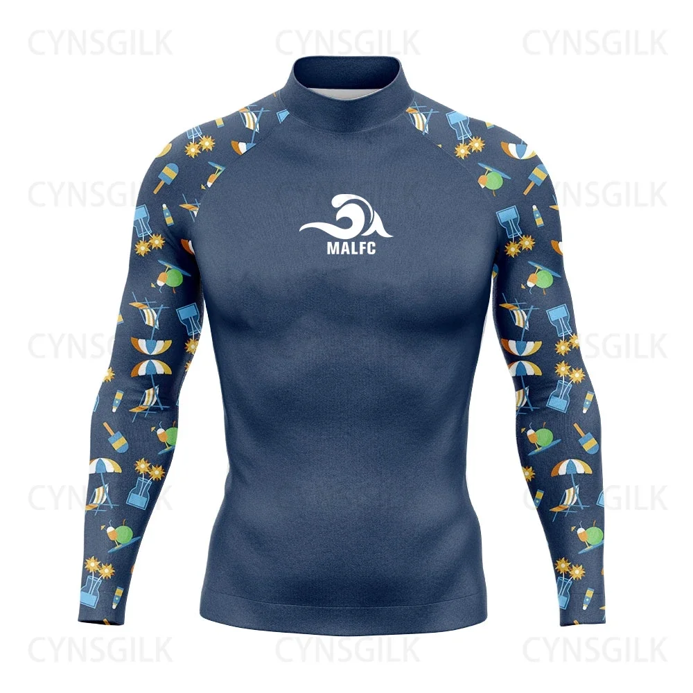 MALFC Рашгард для мужчин одежда серфинга купальник рашгард UPF 50 футболка с длинными
