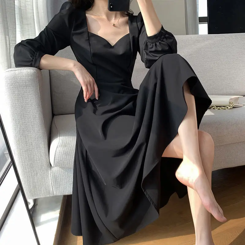 

2022 New large women's flower bud design dress loose and thin Loose Slim women's fashion in Europe and America PPD