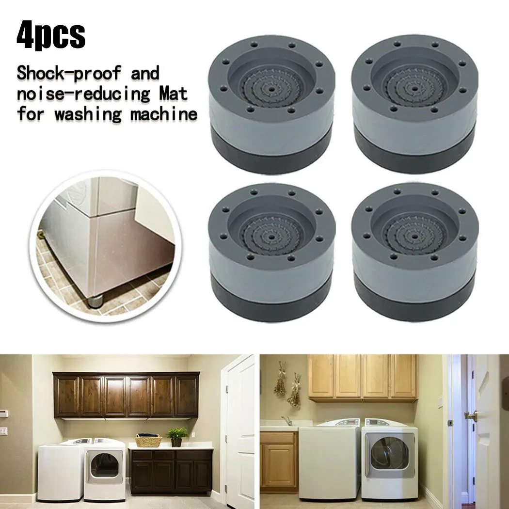 

4pcs Shock Noise Cancelling Anti-slip And Noise-reducing Washing Machine Support Plastic+TPU Soft Glue Home Appliance Parts