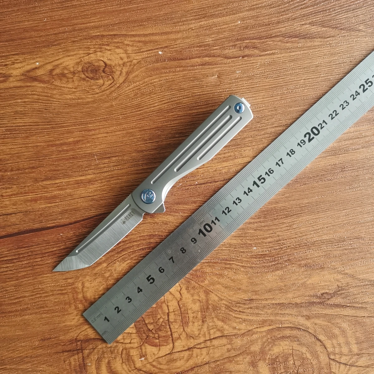 Нож Kubey kb244 складной нож лезвие из атласной ткани M390 титановая ручка для