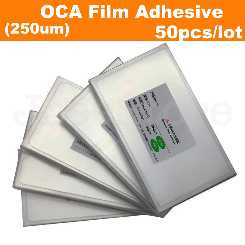 

JoeeStore 50pcs OCA Film for iPhone 6 6S 7 8 Plus 5 5S 6Plus X XS Clear Optical Adhesive LCD Touch Screen Laminating OCA Glue
