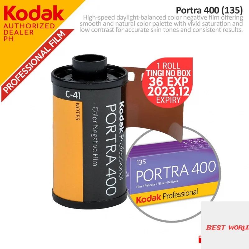 

KODAK PORTRA Professional 400 (1 Roll) 135 35mm Color Negative Film C41 PROCESS MVP CAMERA