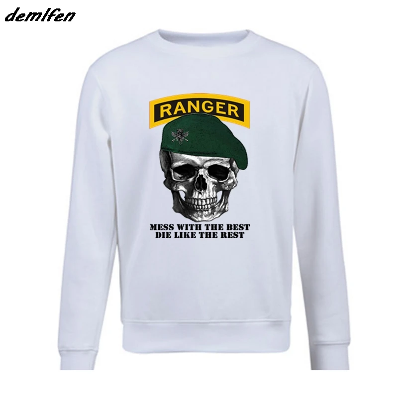 

Spring autumn New Cool Hoodie Usa Army Ranger Hoodies New Men pullover Fleece Sweatshirt Hip Hop Coat Tops Harajuku Streetwear