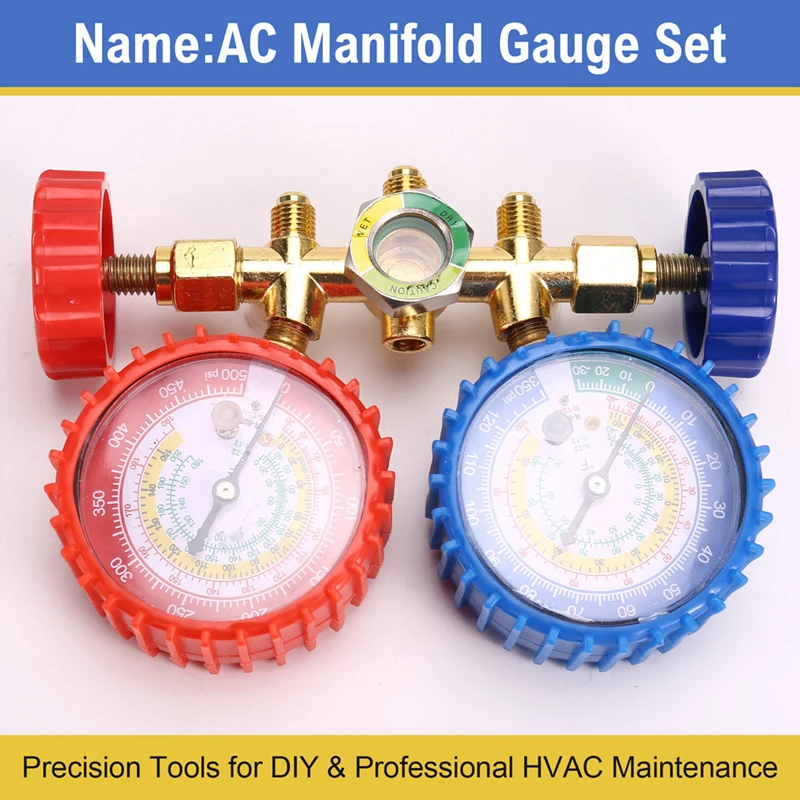 Манометр переменного тока R134a R12 R22 R502 3-ходовой Автомобильный датчик