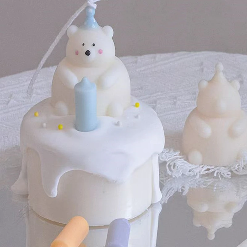

3D Fat Fat Bear Silicone Mold Candle Creative Handmade DIY Aromatherapy Candles Chocolate Cake Birthday Gift Ornaments Accessory