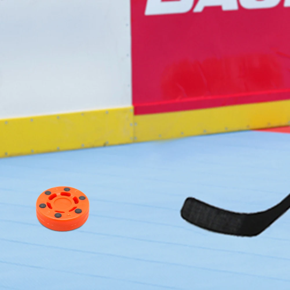 

High Density Round Accessories Practice Roller Hockey Puck Wheels ABS Orange Anti Roll Perfectly Balance Durable Professional