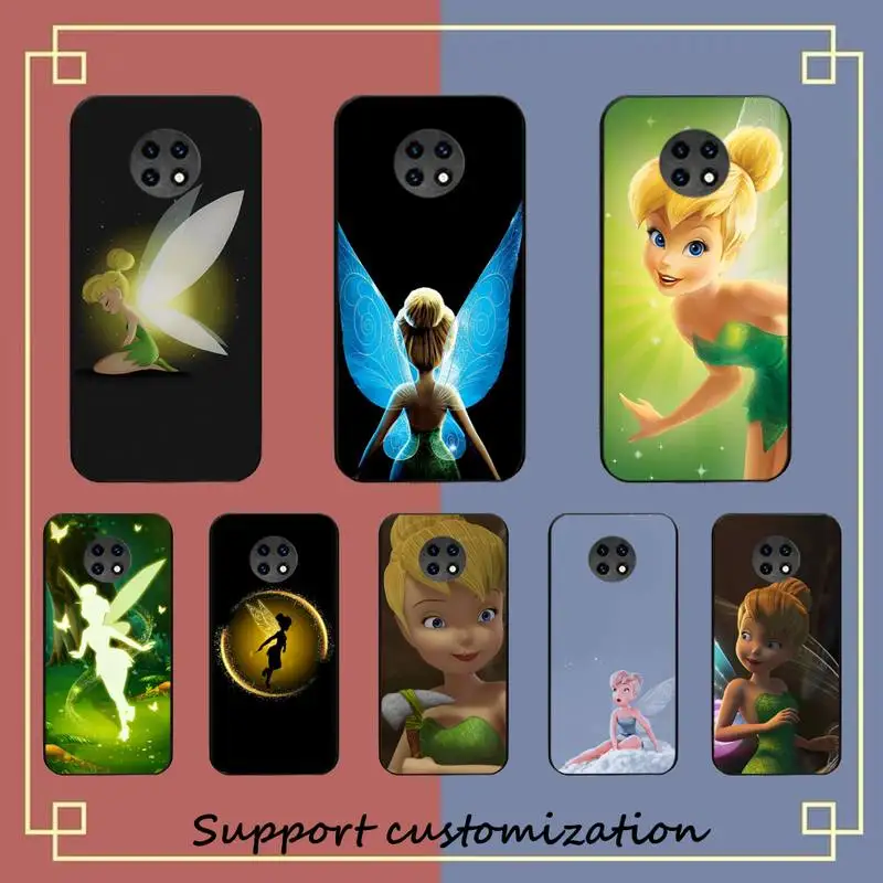 

Disney Tinkerbell Phone Case For Xiaomi Redmi Note 8A 7 5 Note 8pro 8T 9Pro TPU Coque for note 6pro Funda Capa