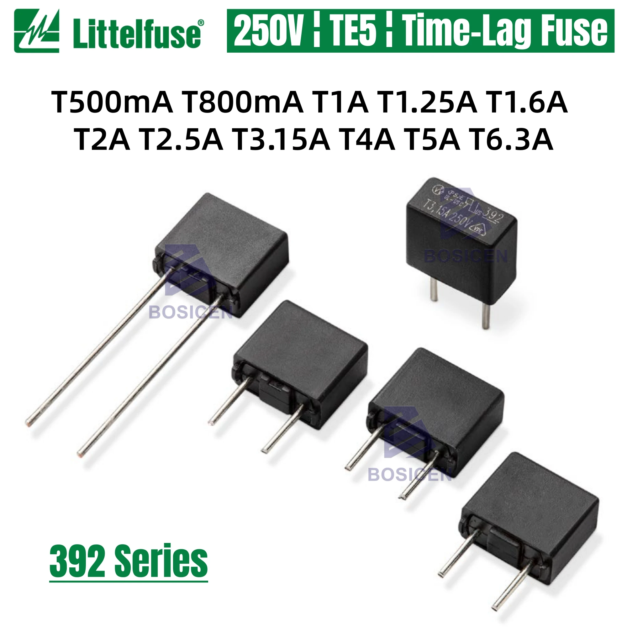 

5 шт. предохранители Littelfuse 392 series 250В