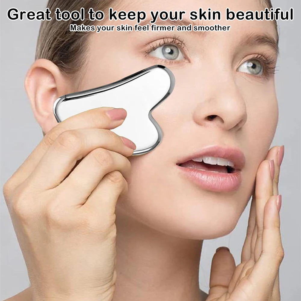 

Stainless Steel Scraping Board Beautiful Massage Tool Scraper Face Massager Lifting Anti-Aging Skin Tightening Skin Care