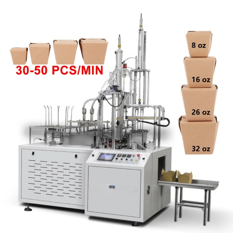 Автоматическая машина для изготовления ланч-боксов из пищевой бумаги с