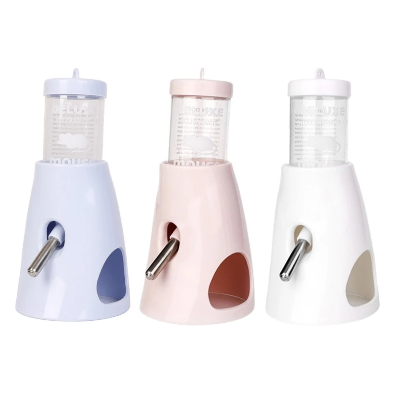 

Hamster Water Bottle Automatic Drinking Bottle with Plastic Stand Auto Water Dispenser for Small Pet Animals Cage