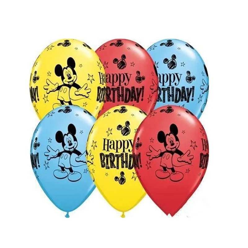 Дисней Микки Минни двухсторонний печатный узор мультфильм Латексный шар для декорации День рождения Поставки для самостоятельного изготовления украшений для вечеринок "Baby Shower Globs on".