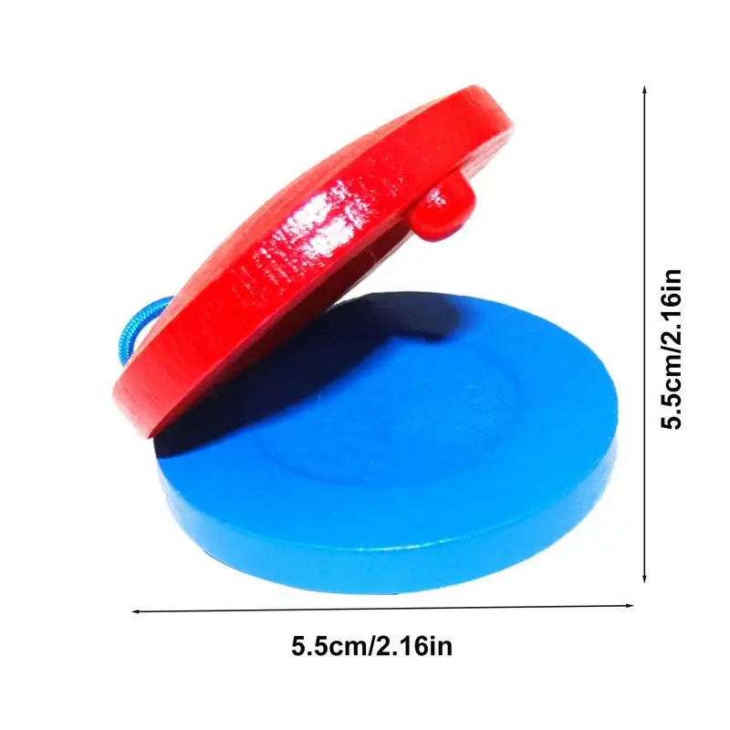 ond Drewniane kastaniety Drewniany instrument perkusyjny Flamenco dla dzieci Zabawki maluchów kastaniet