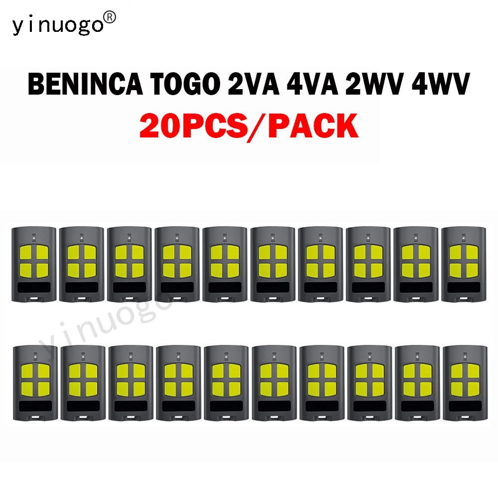 

20 шт., пульт дистанционного управления BENINCA 433,92 МГц, непрерывный код для BENINCA TO GO 2VA 4VA 2WV 4WV, пульт дистанционного управления для гаражных двере...