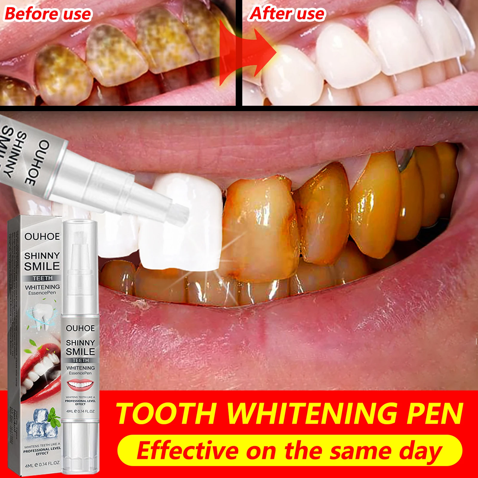 Instant Teeth Whitening Essence Remove Plaque Stains Oral Hygiene Bleaching Products Cleansing Fresh Breath Dentistry Care Tools