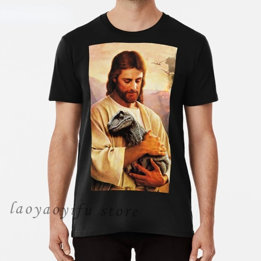 

Jesus Raptor T Shirt Christian Short-sleev Tops Women Men Religion Tshirt Summer Casual Oversized Tee Ropa Hombre Camisetas