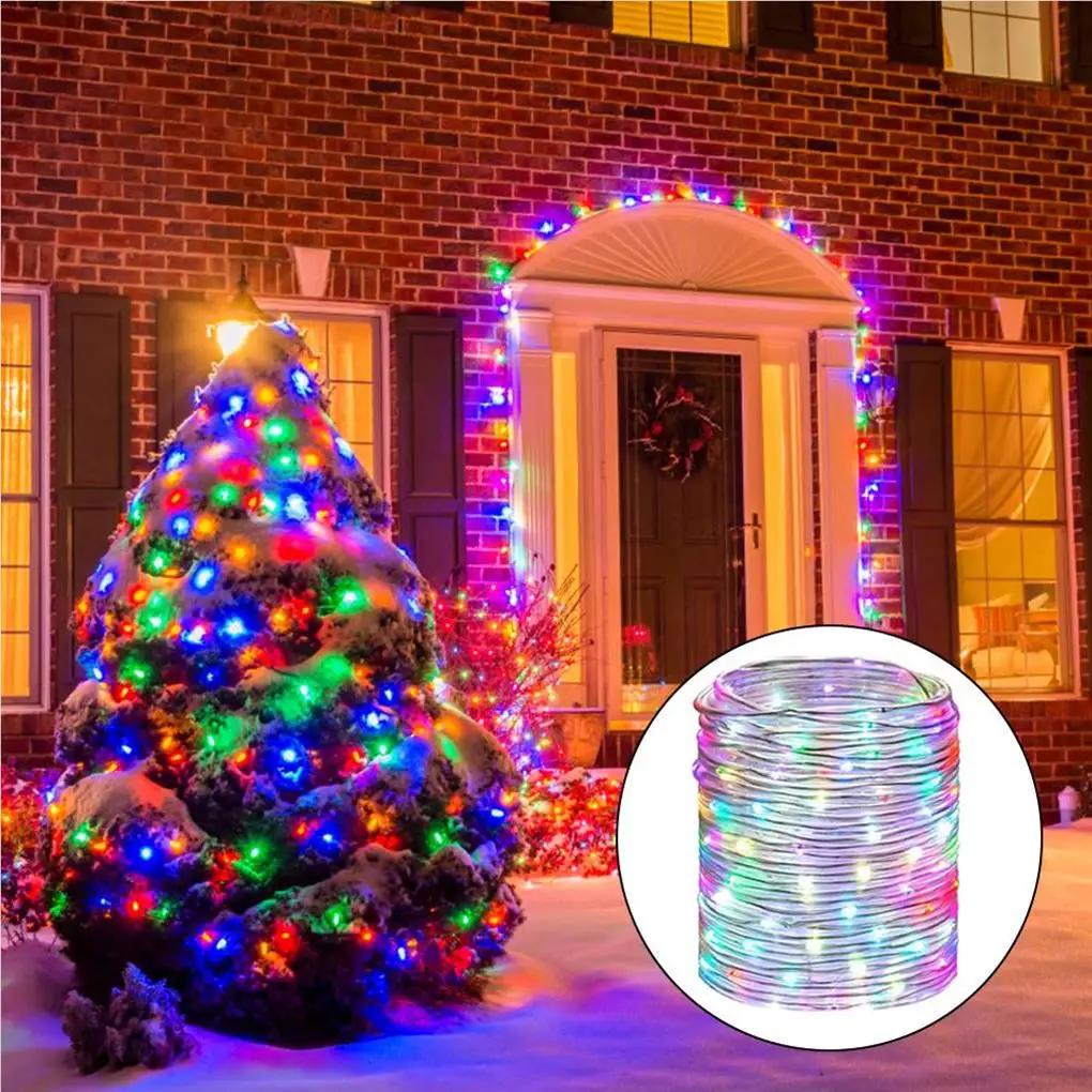 

100 светодиодов, веревка, лампа-строка для домашнего сада, 16 цветов