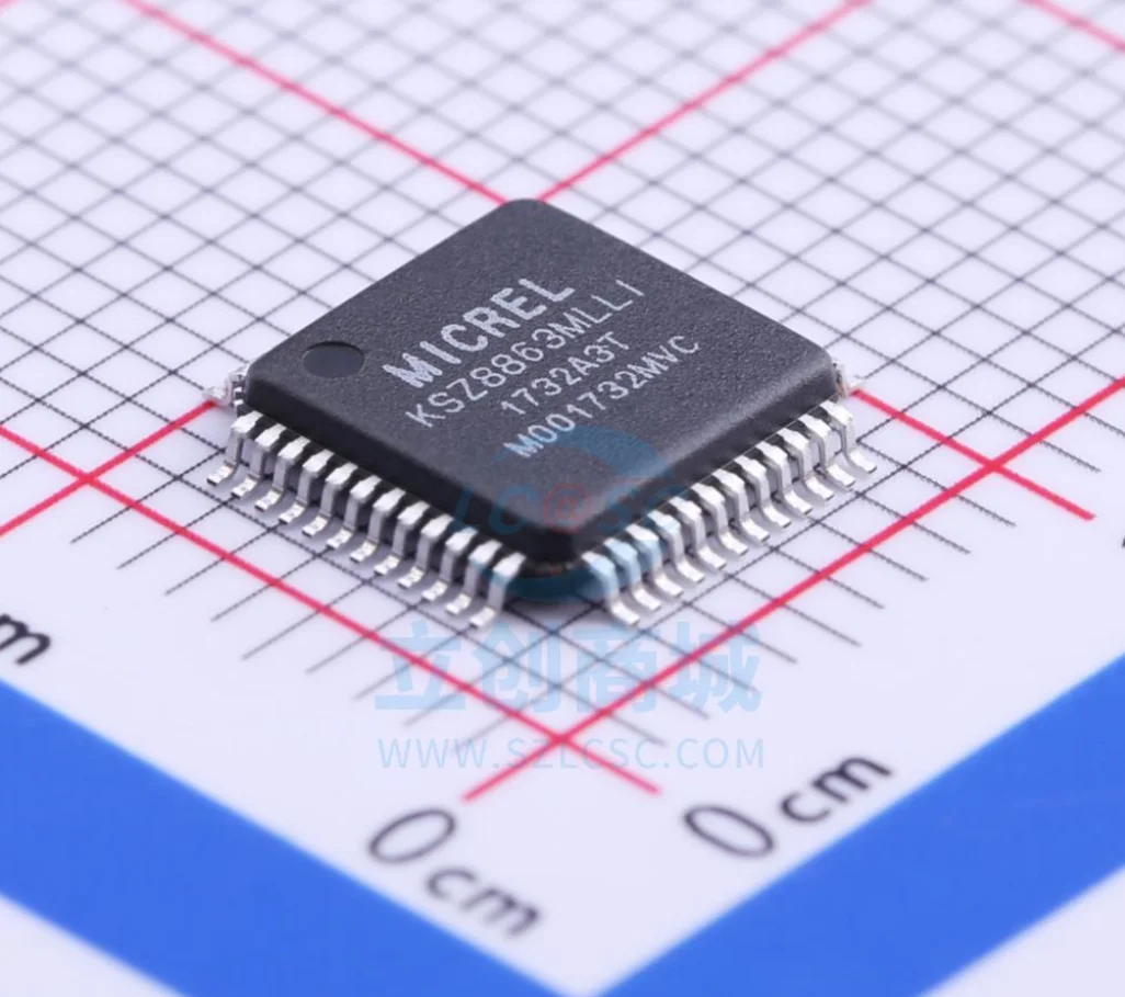 

KSZ8863MLLI, внешпосылка аккумулятор, новый оригинальный чип Ethernet IC
