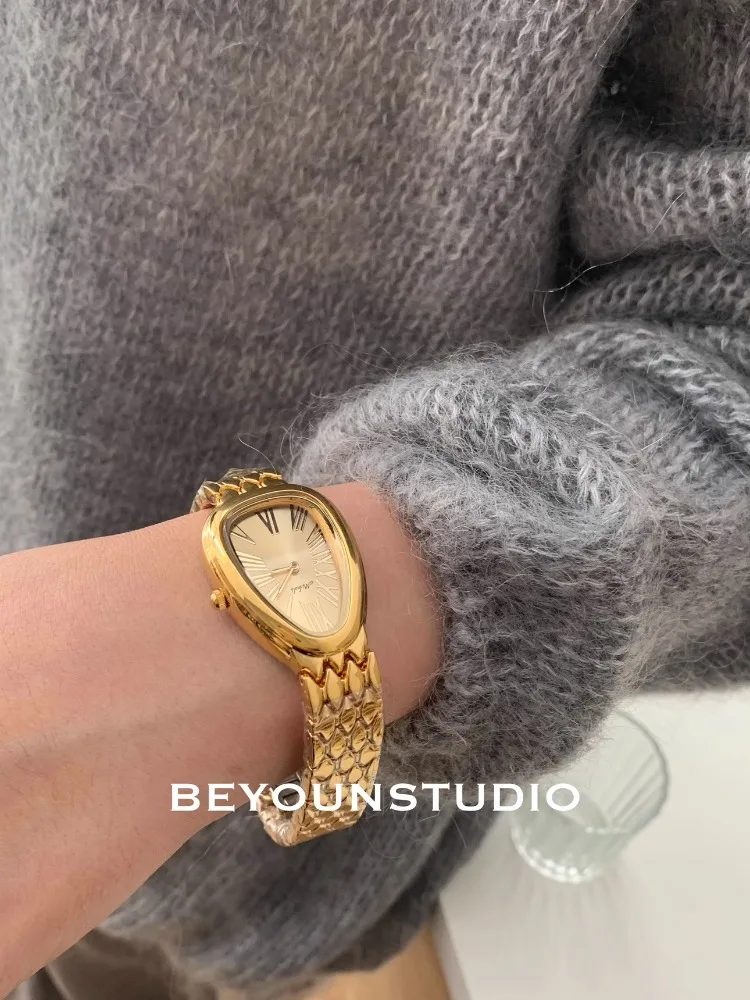 2024 новые женские часы-браслет винтажные кварцевые часы японский механизм со