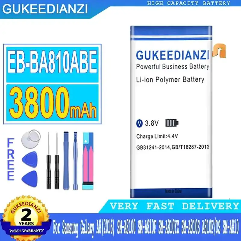 Фото Аккумулятор EB-BA810ABE для Samsung Galaxy A8 2016 SM-A8100 SM-A810F SM-A810YZ SM-A810S A810F DS SM-A810 A8100 A810 A810YZ A810S №1