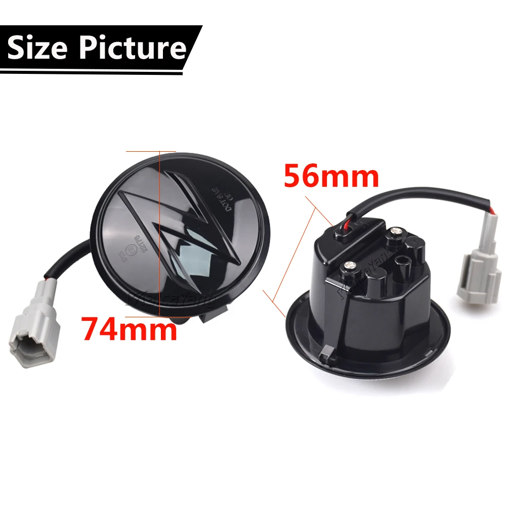 2X светодиодный динамический логотип Z боковой габаритный фонарь