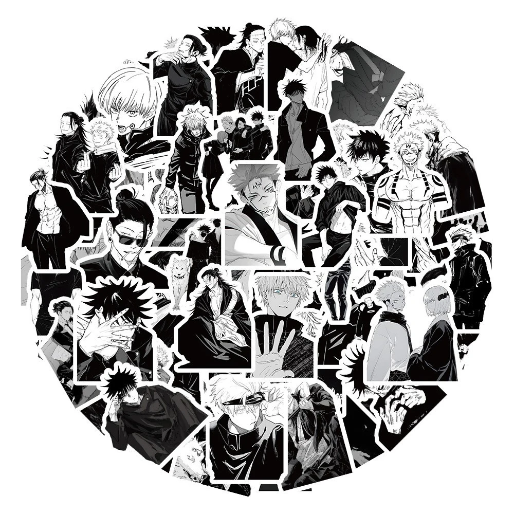 

10/30/60pcs Jujutsu Kaisen Anime Stickers for Kids Toys Decals Waterproof Graffiti Skateboard Motorcycle Phone Cool Sticker Pack