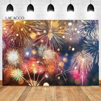 laeacco gorgeous firework backdrop happy new year labor day grad graduation adult kid portriat customized photography background