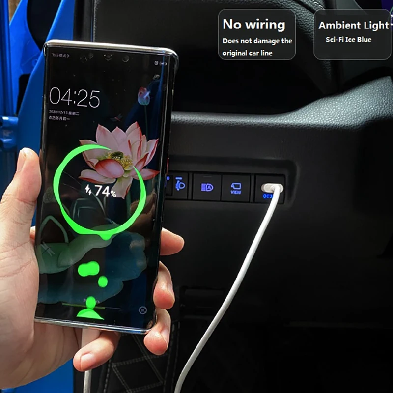 Автомобильное зарядное устройство с USB-портом и функцией быстрой зарядки для Toyota