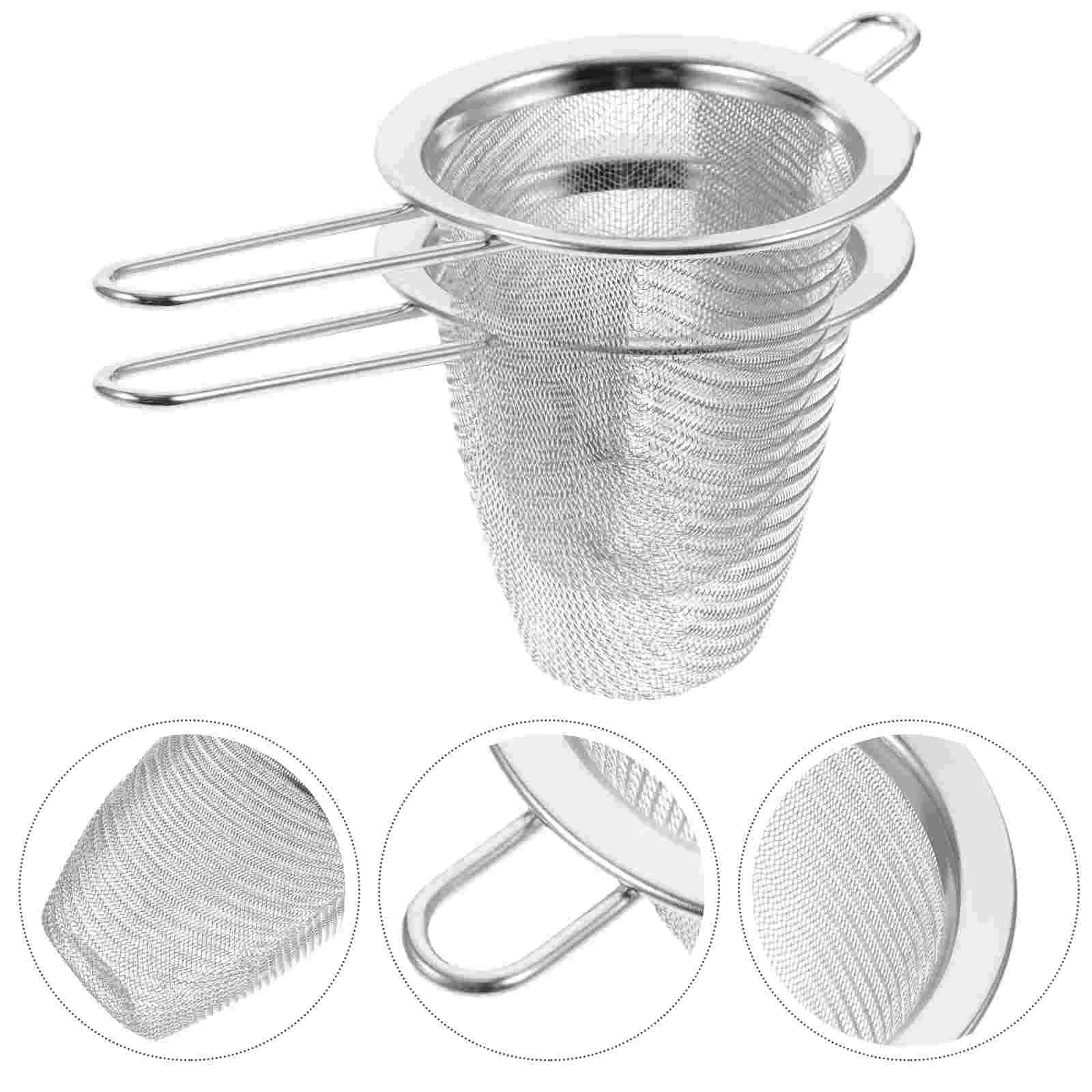 

Tea Strainer Milk Strainers Handle Infuser Stainless Steel Filters Residue Home Teapot Creative