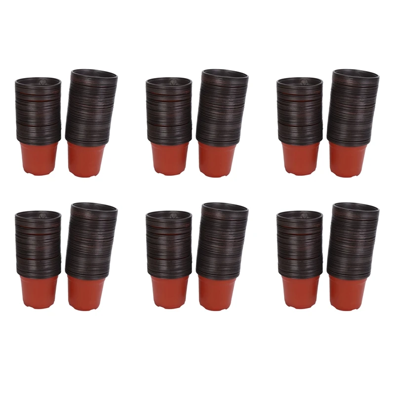 

900Pcs 4.72 Inch Plastic Flower Seedlings Nursery Supplies Planter Pot/Pots Containers Seed Starting Pots Planting Pots