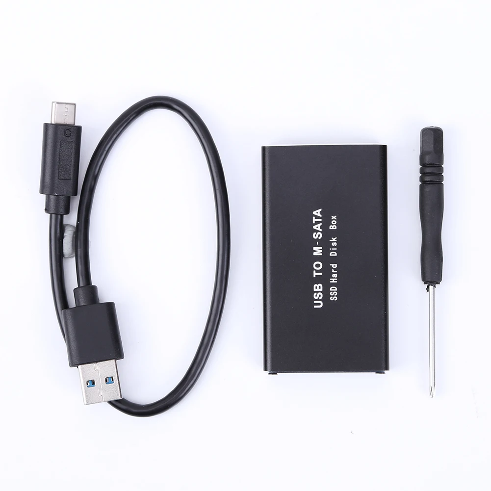

Mobile HDD Case mSATA to Type-C 3.1 Adapter Hard Drive Enclosure SSD Disk Box for Windows 98/SE/ME/2000/XP