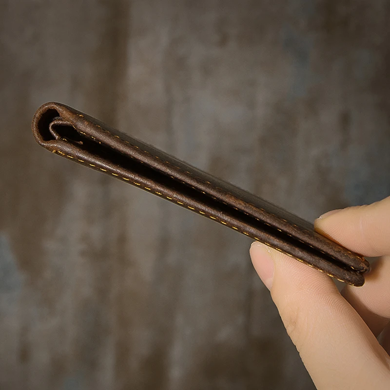 Винтажный Короткий Кошелек Для Ежедневного Использования — Складной Офисный