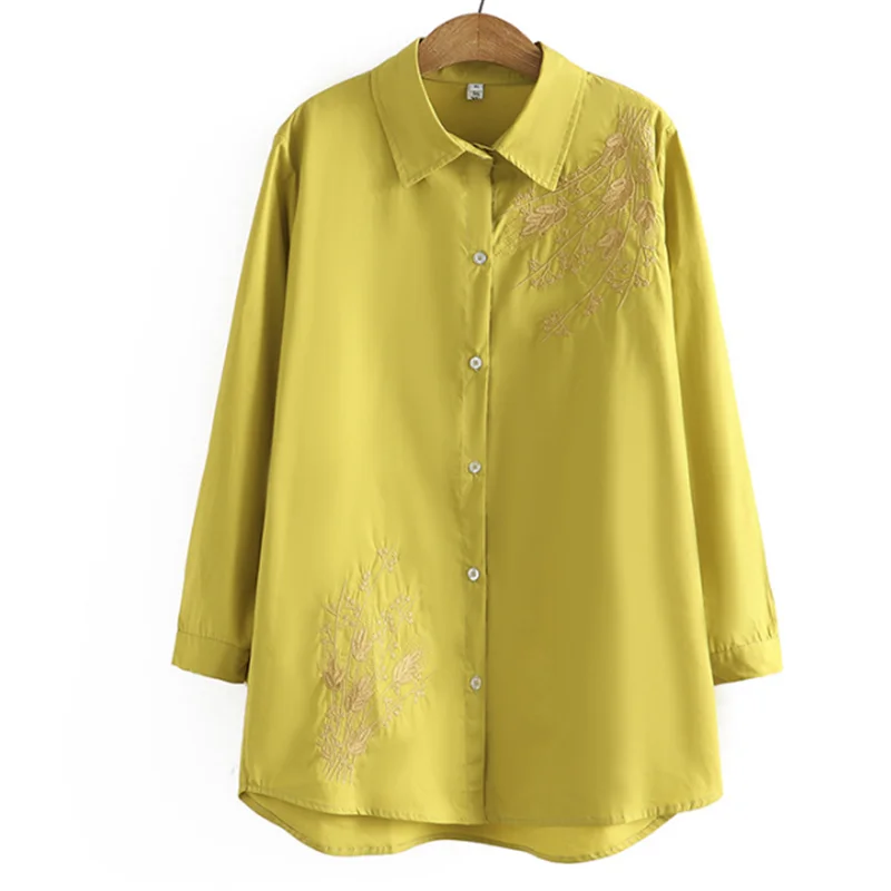 Красивая Женская рубашка большого размера для женщин на весну 2023 облегающая