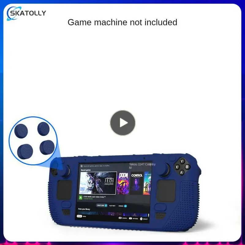 

Game Console Case V4-1 Black Anti-fall Anti-fall Cover Explosion-proof Comfortable Grip Dust-proof Silicone Case V4-1 Blue Shell