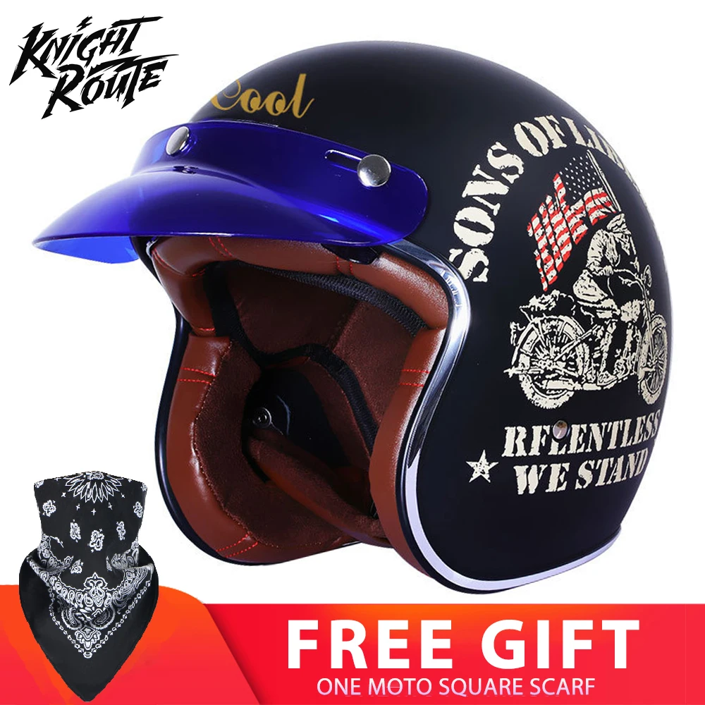 

Мотоциклетный шлем для мужчин, винтажный шлем для мотоциклистов в стиле ретро, кафе, скутеров, полулица