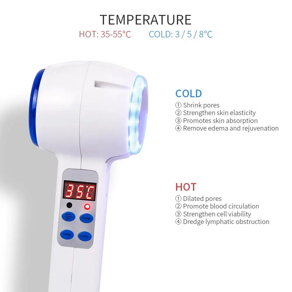 Skin Care Device Hot & Cold Therapy Face Massagers Mini Massage Visage Hammer Skin Calm Tightening Instrument Masazer Do Twarzy images - 6
