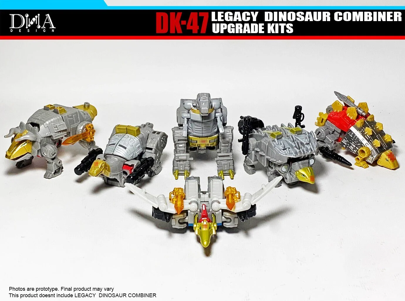Фото Комплект для модернизации DNA DK-47 DK47 для LEGO Core-class Volcanicus DINOSAUR COMBINER, аксессуары из ABS-пластика №1