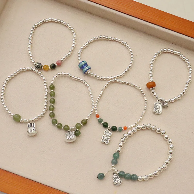 

Оригинальный дизайн, ювелирный браслет ins wind с серебряным Кроликом, женский браслет для денег