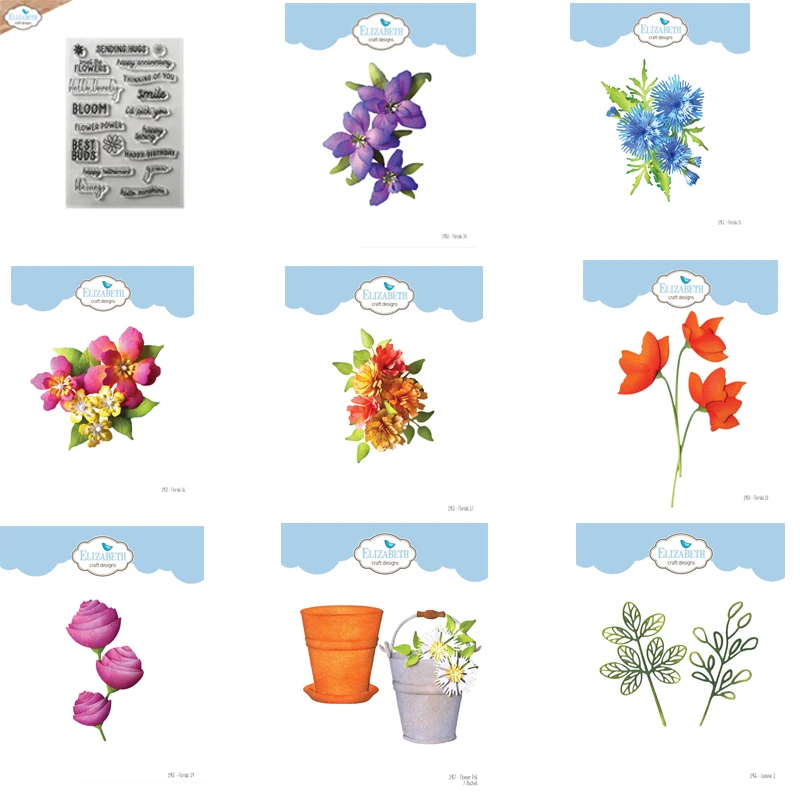 

2023 Metal Cutting Dies And Flower Stamp DIY Scrapbook Crafts Card