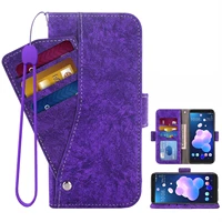 luxury flip cover leather wallet phone case for htc u20 u11 u12 20 21 10 plus pro 5g u 11 12 htc20 with credit card holder slot