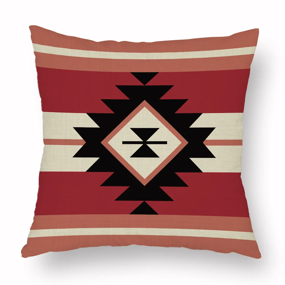 Coloful Pillowcase Navajo Aztec Geometry Cushion Cover Gometric Polyester Sofa Throw Pillow Cover Decorative Pillows 45*45CM images - 6