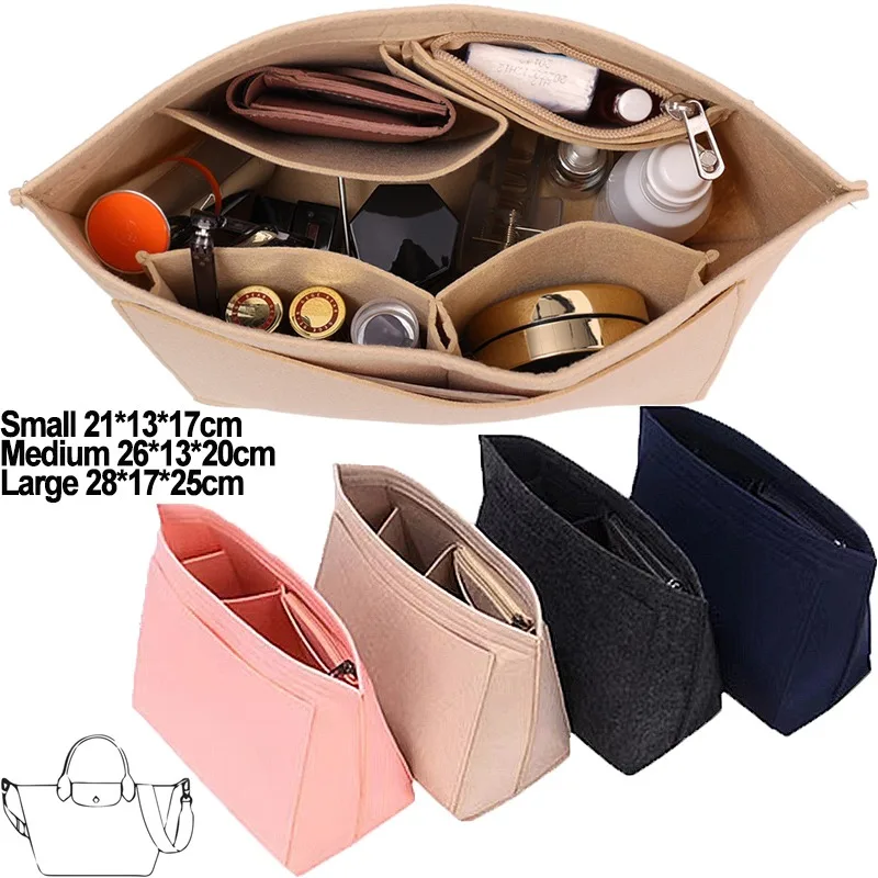 Фетровые сумки, многофункциональная сумка Longxiang с внутренней подкладкой для хранения косметики, женская сумка-Органайзер для путешествий, сумка для стирки