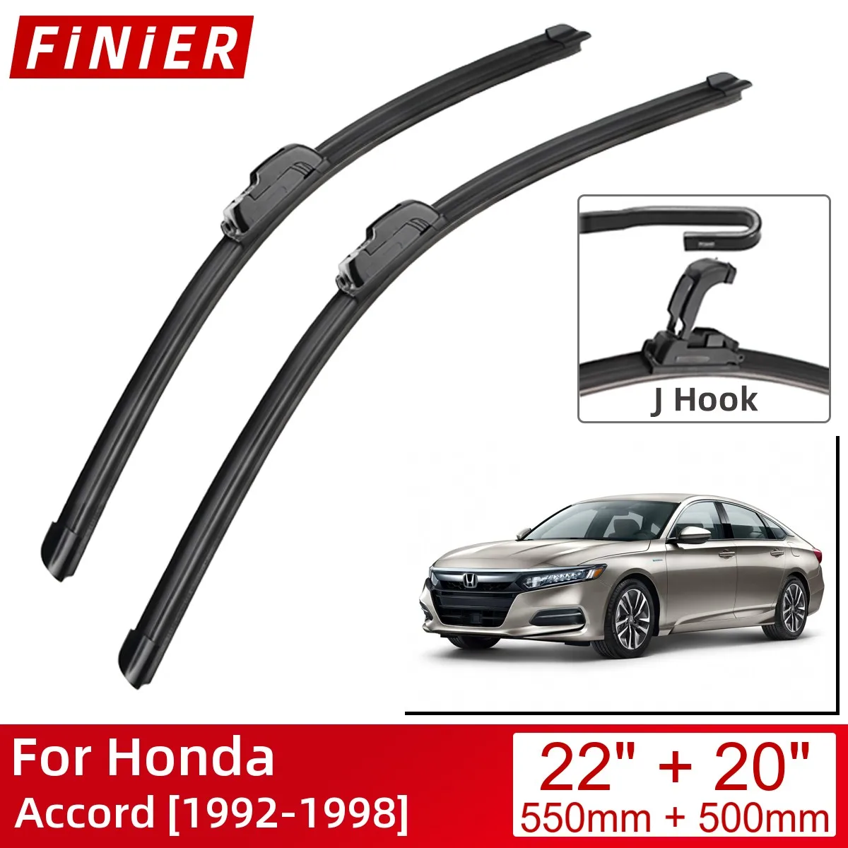 

Щетки стеклоочистителя передние для Honda Accord 1992-1998, 22 дюйма + 20 дюймов