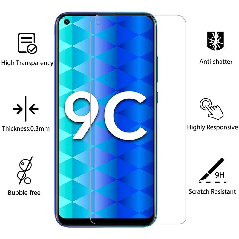 чехол для huawei Honor 9c защитная пленка экрана закаленное стекло на honor9c 9 c c9 сумка