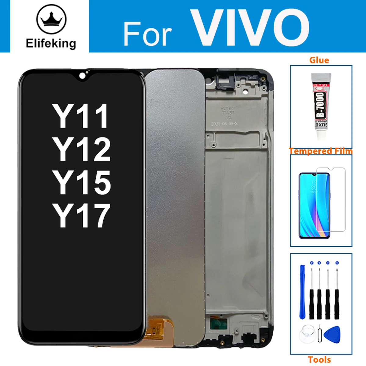 ЖК-дисплей для Vivo Y11 2019/Y12/Y15/Y17/Y3/U10 дигитайзер сенсорного экрана в сборе замена с