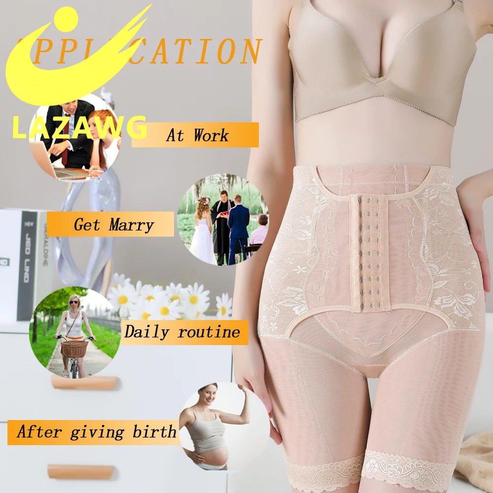 LAZAWG Seamless Shapewear for Women Tummy Control Body Shaper Panties Slim Waist Cincher Short Fajas Colombianas Underwear