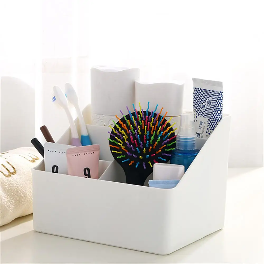 

Plastic Cosmetics Storage Box Cosmetics Storage 5 Grid/3 Grid Desktop Storage Box Large Creative Storage Box Home