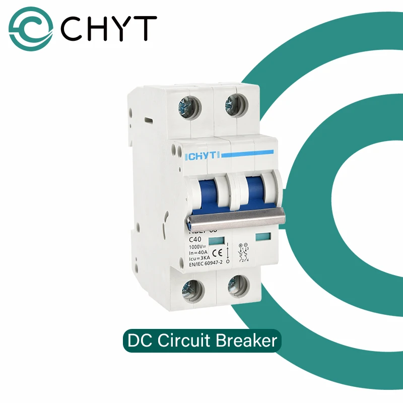 

CHYT Solar Photovoltaic DC Circuit Breaker MCB PV 2P 600V 1000V 6A 10A 16A 20A 25A 32A 40A 50A 63A For PV System
