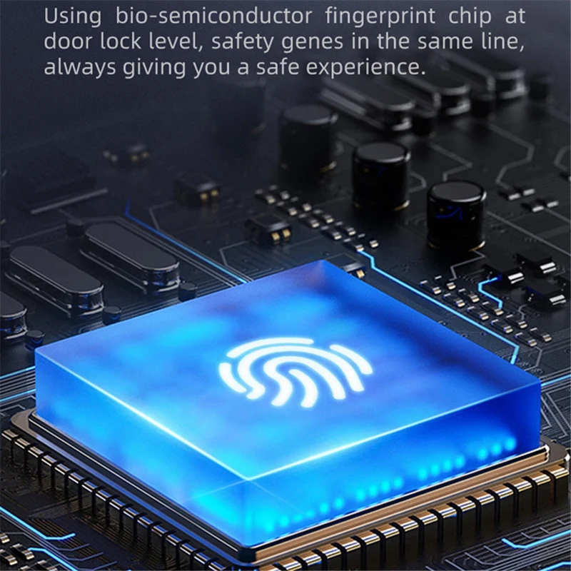 Waterproof Biometric Fingerprint Lock Keyless Door Anti-Theft Security USB Rechargeable Padlock