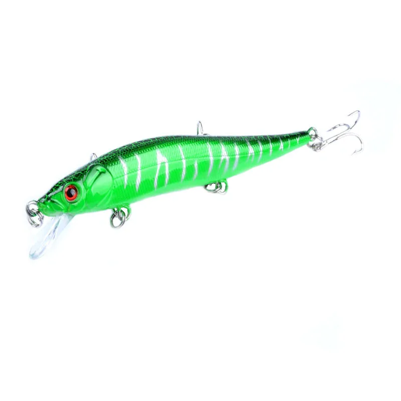 

1Pcs Minnow Fishing Lures 115mm 13.5g Crankbait Wobblers 3D Eyes Perch Artificial Hard Baits Pike Carp Swimbait Pesca Tackle